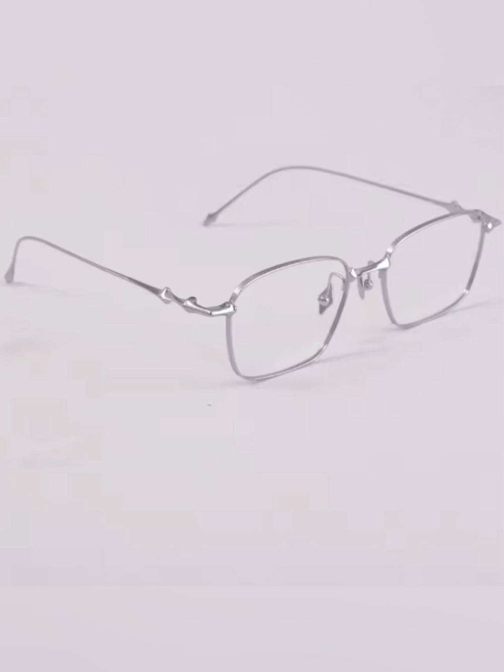 GENTLE MONSTER Silver Metal Square Frame Eyeglasses